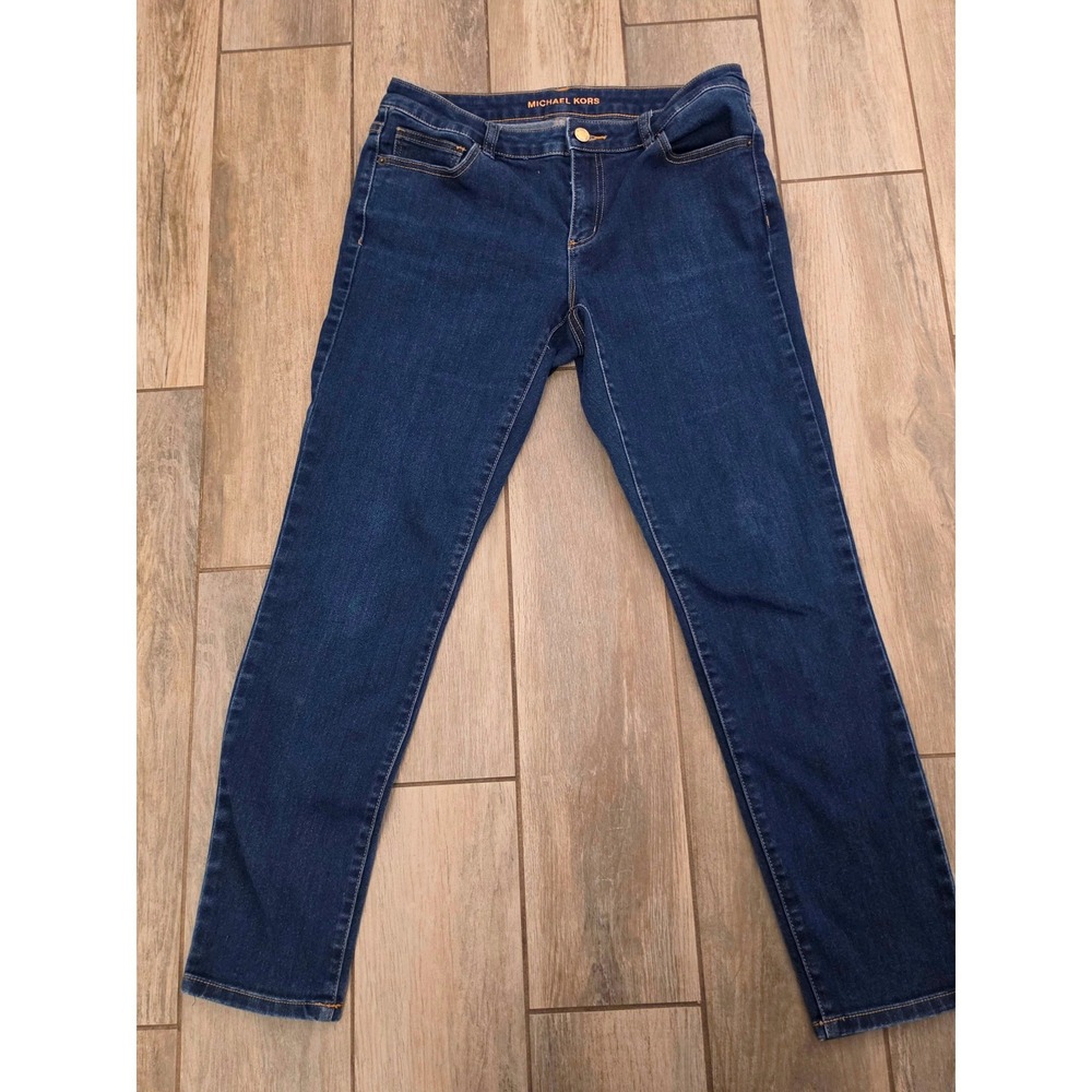 Michael Kors Womens Skinny Jeans Dark Wash Stretch Denim Size 8